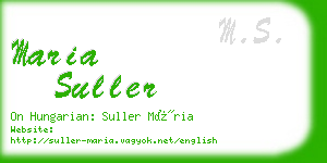 maria suller business card